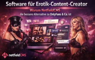 NetfieldCMS-Flyer, Software für Erotik-Content-Creator